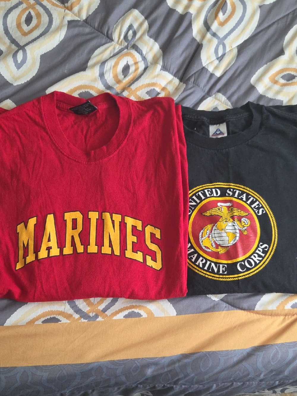 Steve & Barry's Red and Black Marines Graphic Long Sleeve Shirt